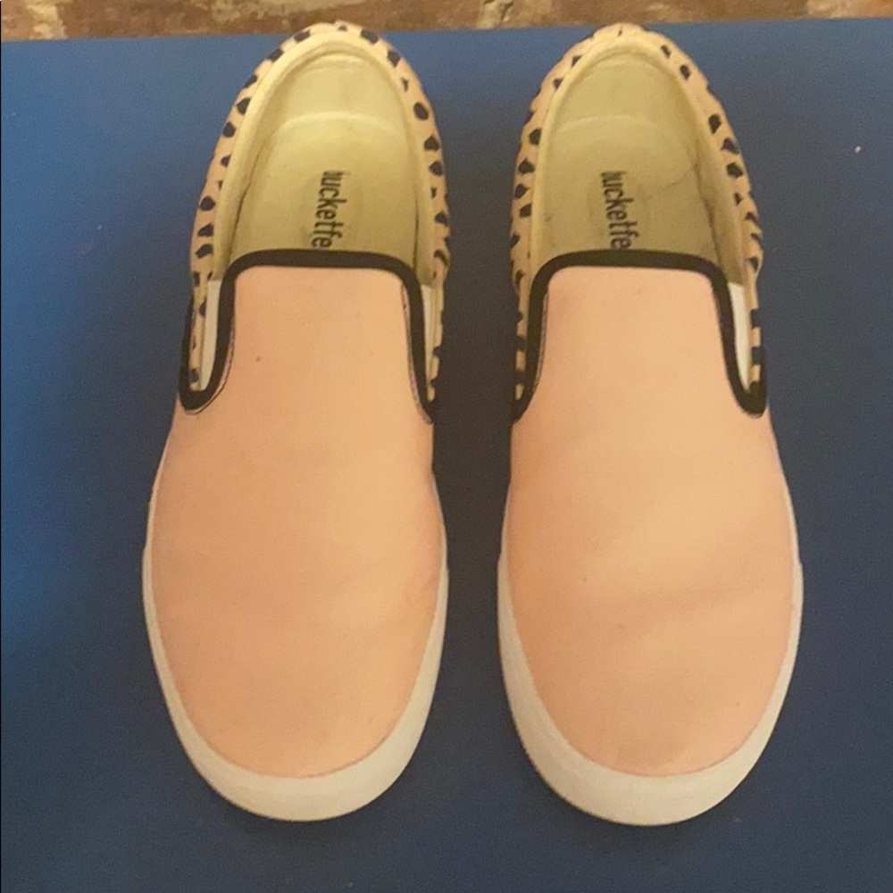 Bucketfeet Pale Pink and Spots Slip on Sneaker